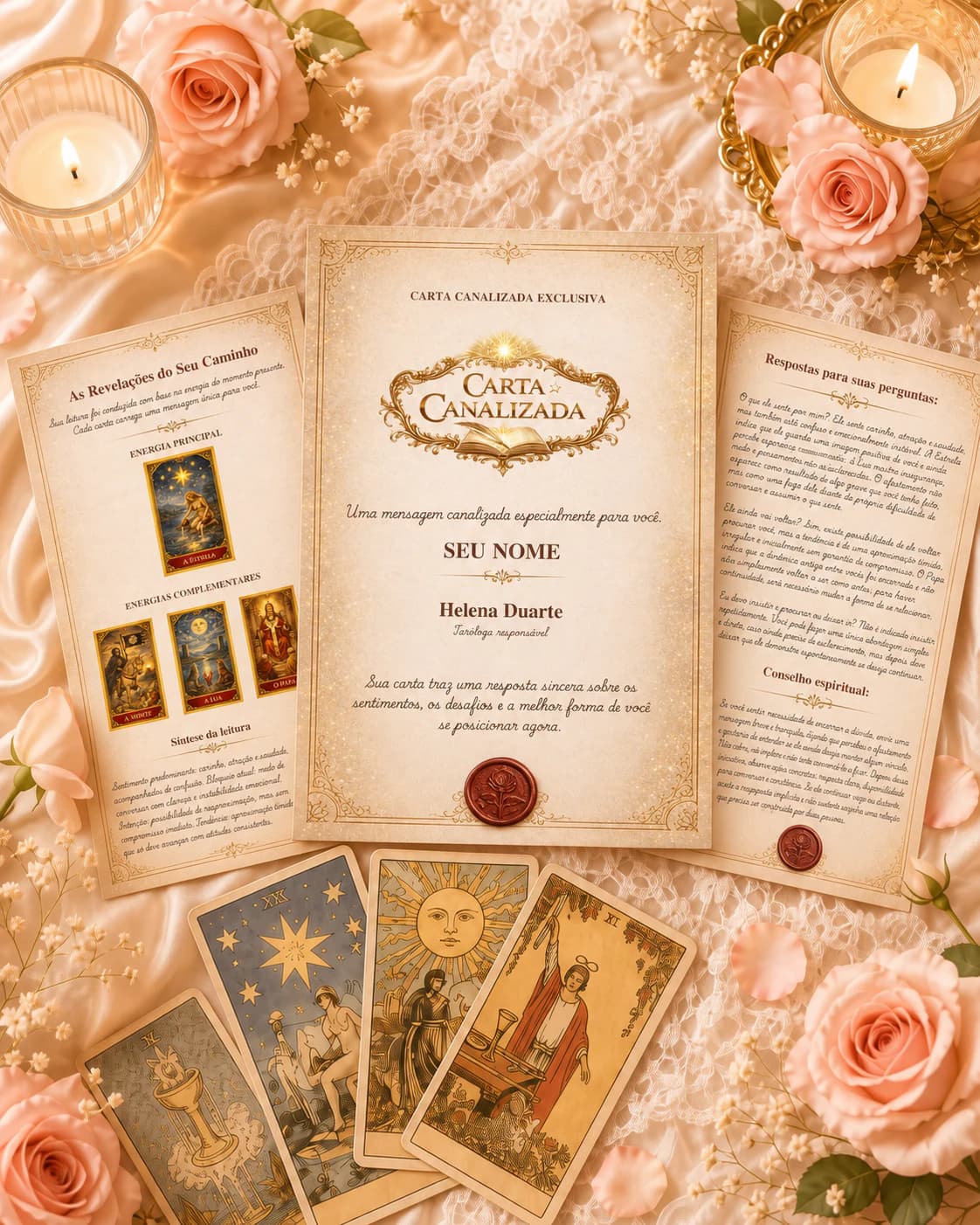 Carta Canalizada, Resposta Canalizada e Conselho do Tarot